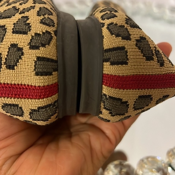 Rothy’s  Retired  Leopard Print Round Toe Slip on Ballet Flats Women Size 7 - Picture 5 of 10